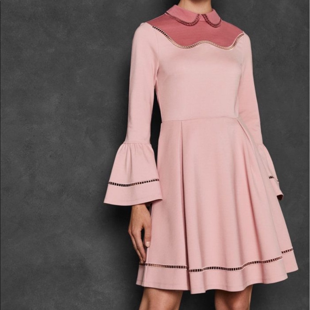 Ted baker long sleeve skater dress pippiy